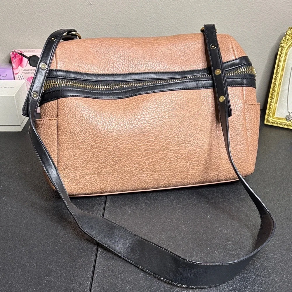 Faux Leather Crossbody Travel Hobo Bag